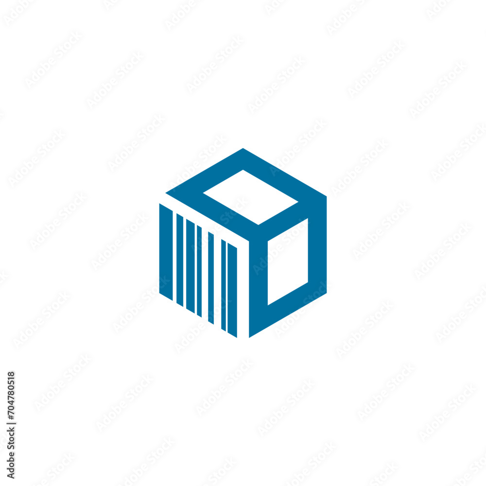 box barcode logo design vector box barcode logo design vector