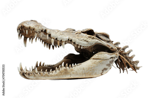 texture of the bone crocodile skull