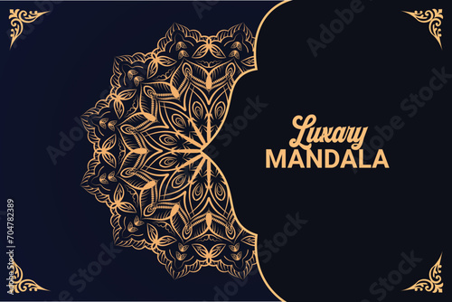 Creative luxury decorative mandala design.Luxury mandala background with golden arabesque pattern.Mandala pattern design with abstract background.
