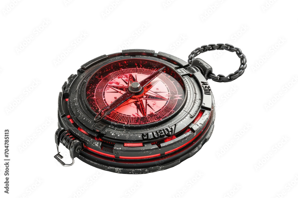 circular compass with a red and black color scheme circular compass with a red and black color scheme