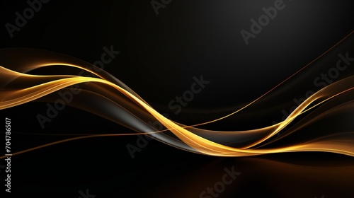 Abstract elegant gold lines diagonal scene on black background. Template premium award design. Vector illustration