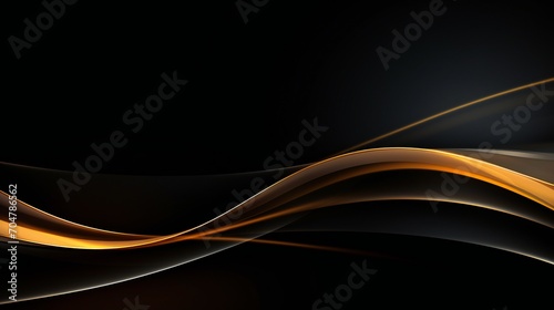 Abstract elegant gold lines diagonal scene on black background. Template premium award design. Vector illustration