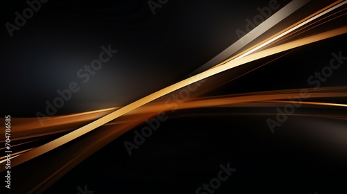 Abstract elegant gold lines diagonal scene on black background. Template premium award design. Vector illustration