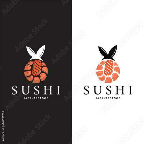 Sushi logo simple design sushi japanese food icon template product japanese cuisine