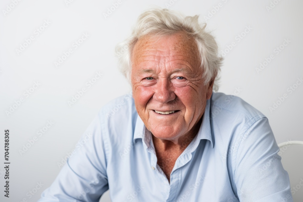 Portrait of senior man smiling at the camera, isolated on white background Portrait of senior man smiling at the camera, isolated on white background