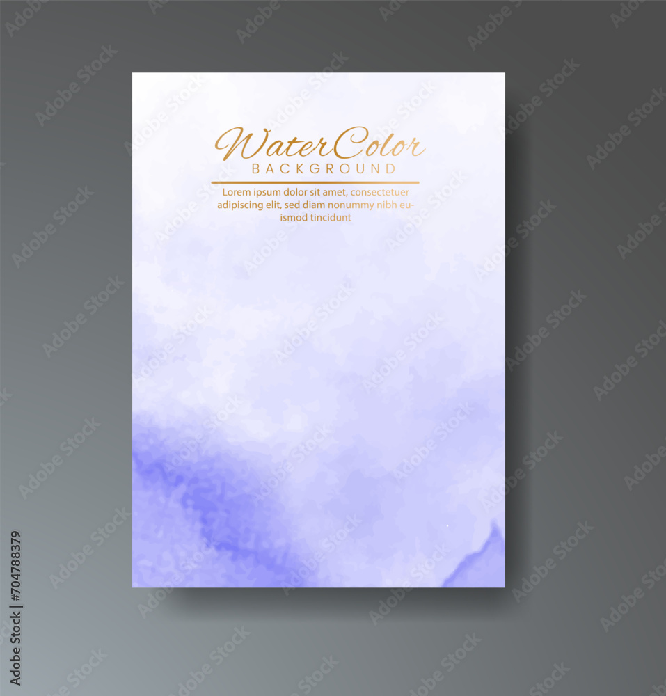 Cover template with watercolor background. Design for your cover, date, postcard, banner, logo.