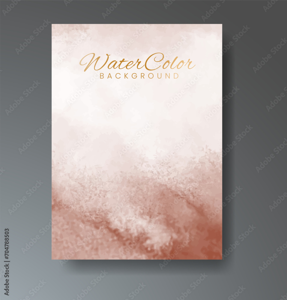 Cover template with watercolor background. Design for your cover, date, postcard, banner, logo.