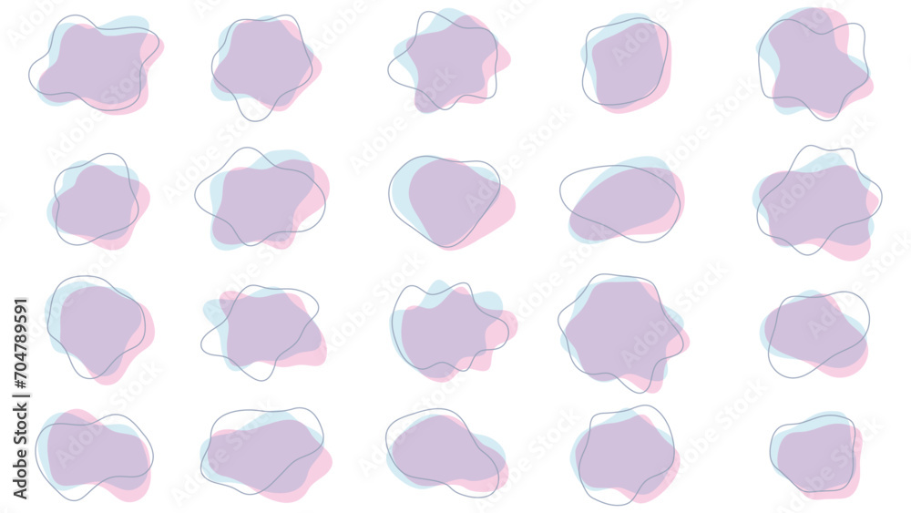 Illustration set of abstract liquid shapes. Illustration set of abstract liquid shapes.