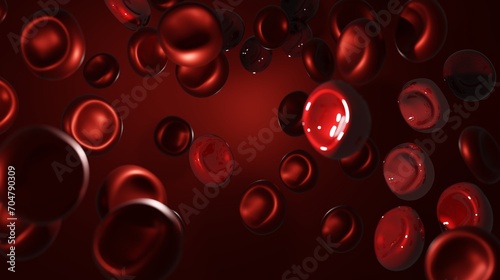 red blood cells flowing