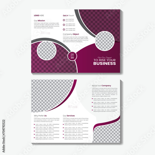 Create a landscape-oriented flyer, brochure, billboard, or magazine cover template for presentations, websites, and educational materials. The color purple vector illustration is editable.