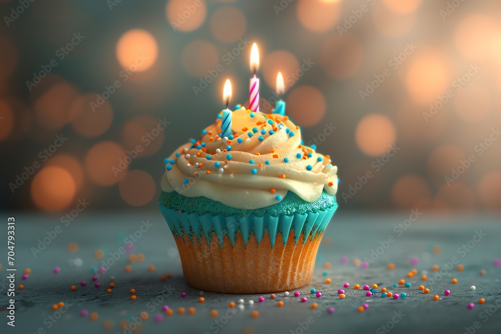 birthday cupcake with candle birthday cupcake with candle