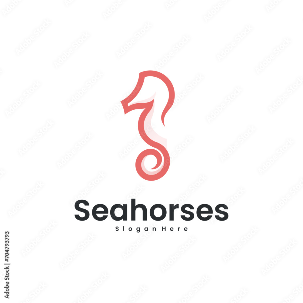 Seahorses Line Logo Seahorses Line Logo