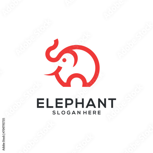 Elephant Logo Line