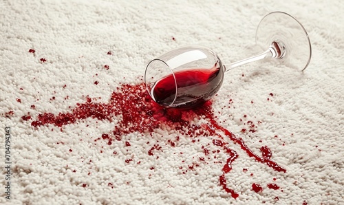 Red wine Spill on a carpet