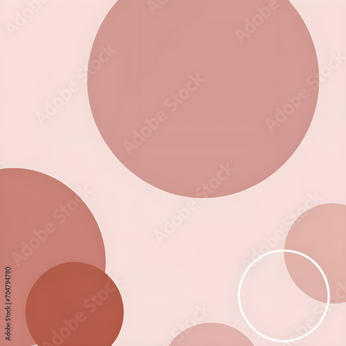 The background is white and pink with small patterns. A little, minimalist style. (ID: 704794780)