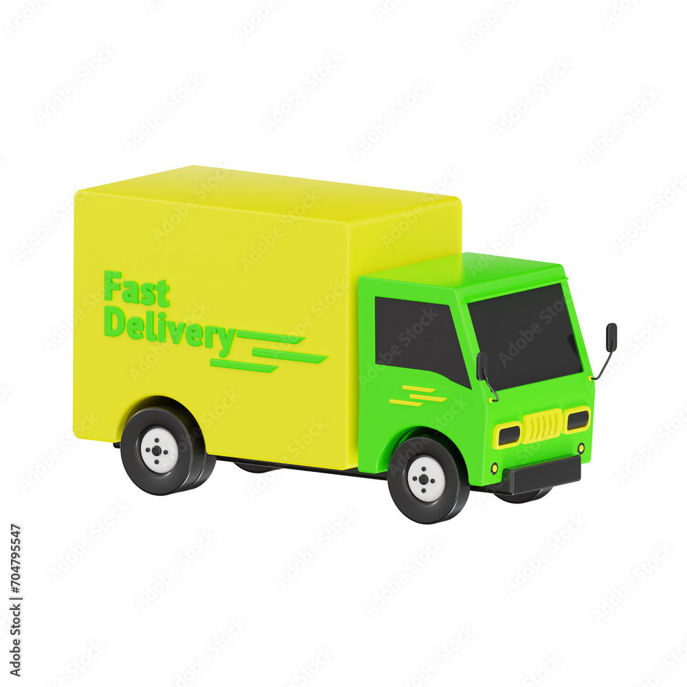 3d delivery truck, 3d render icon illustration, transparent background, technology ecommerce 3d delivery truck, 3d render icon illustration, transparent background, technology ecommerce