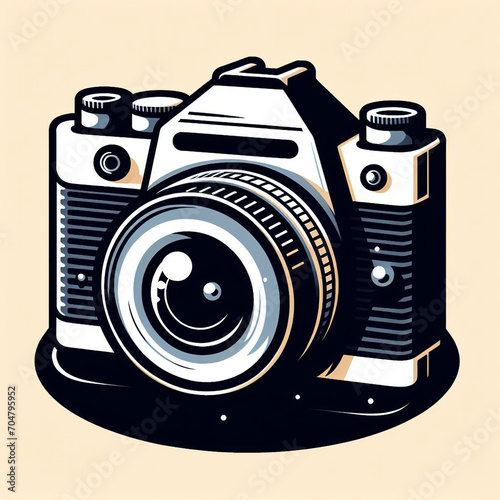 retro camera telephone evolution the photo video film movie camera from first till now vintage engraved hand in sketch or woodcut style old looking retro lens isolated vector realistic Generative Ai photo