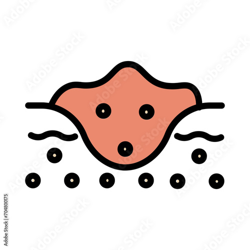 Acne Pimple Skin Filled Outline Icon