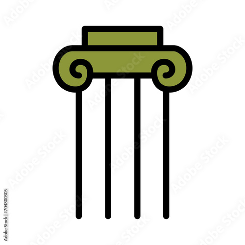 Ancient Cairo Egypt Filled Outline Icon