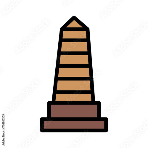 Ancient Cairo Egypt Filled Outline Icon