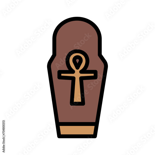 Ancient Cairo Egypt Filled Outline Icon