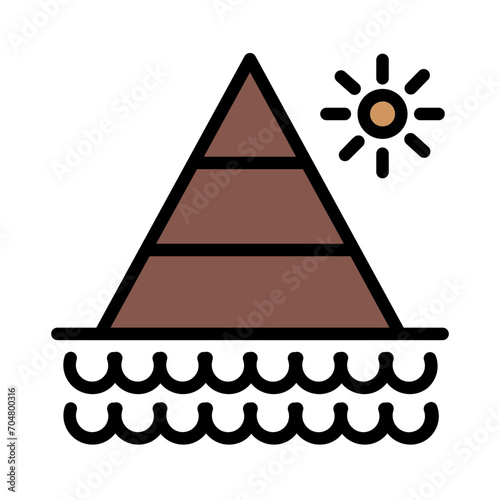 Ancient Cairo Egypt Filled Outline Icon