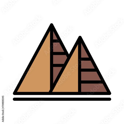 Ancient Egypt Two Filled Outline Icon
