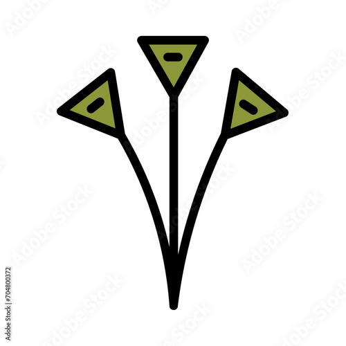 Cairo Egypt Flower Filled Outline Icon