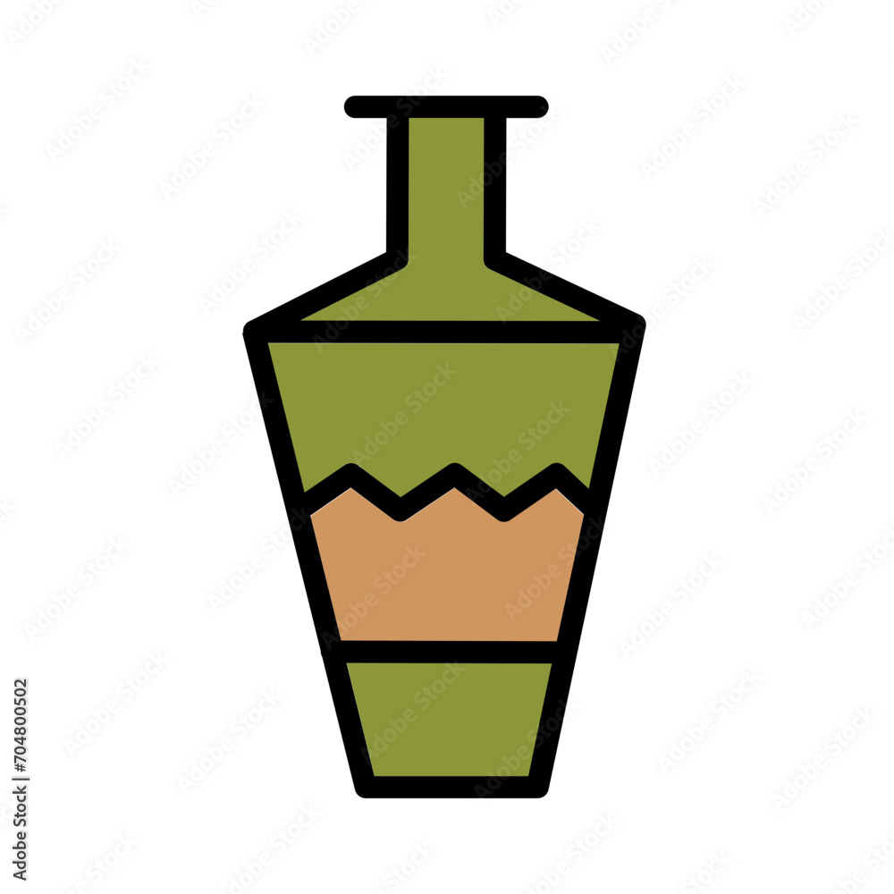 Egypt Jar Vase Filled Outline Icon Egypt Jar Vase Filled Outline Icon