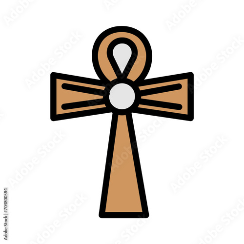 Ancient Cairo Egypt Filled Outline Icon