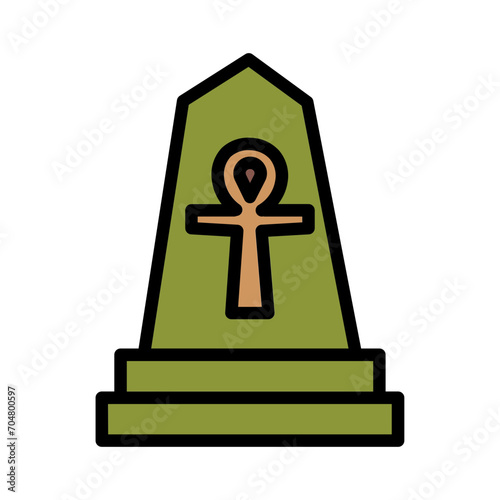 Ancient Cairo Egypt Filled Outline Icon