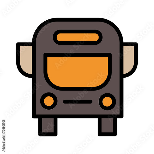 Bus City Park Filled Ouline Icon