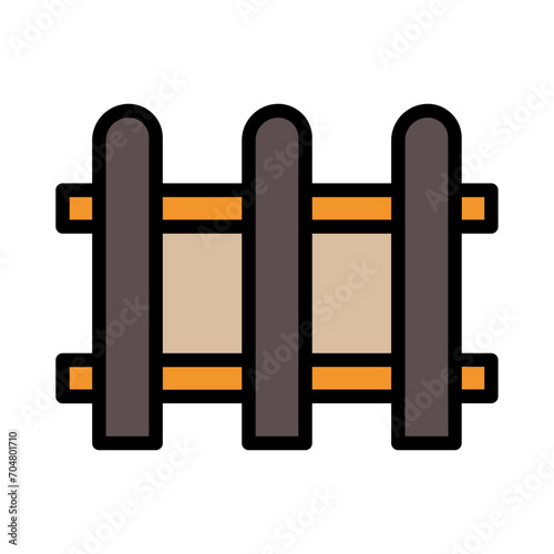 Fence City Park Filled Ouline Icon