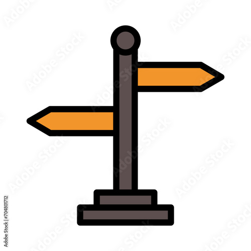 Direction City Park Filled Ouline Icon