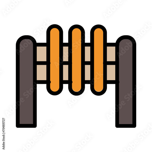 Fence City Park Filled Ouline Icon