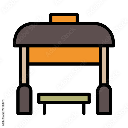 Halte City Park Filled Ouline Icon