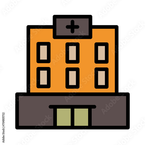 Hospital City Park Filled Ouline Icon
