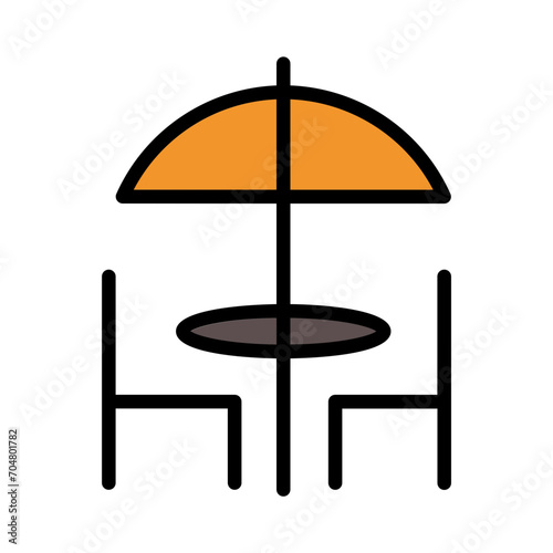 Picnic City Park Filled Ouline Icon