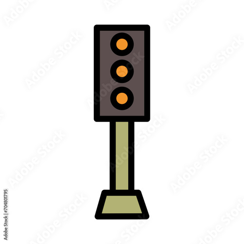 Traffic City Park Filled Ouline Icon