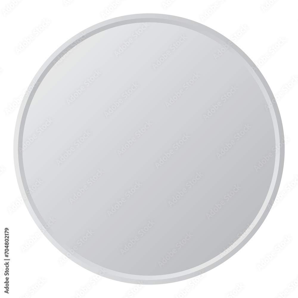 gray circle banner 3D realistic transparent background