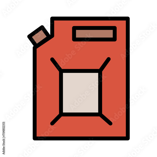 Fuel Jerry Can Filled Outline Icon
