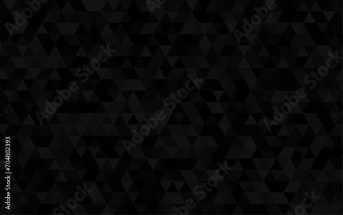 Abstract black geometric background. Retro pattern of geometric shapes. Black gradient mosaic backdrop. Geometric hipster triangular background, vector