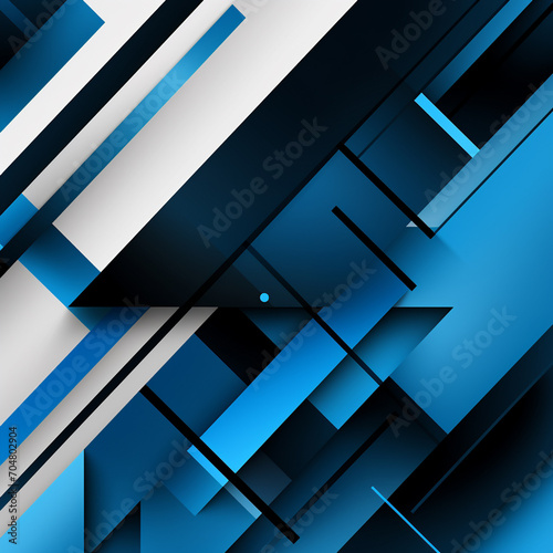 abstract graphics with a variety of blue backgrounds, Generate AI.