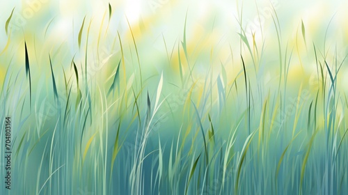 Calming rhythms echo through the gentle swaying of tall grass in a tranquil meadow