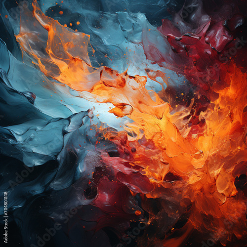 Abstract rock background composed of ice and fire 
