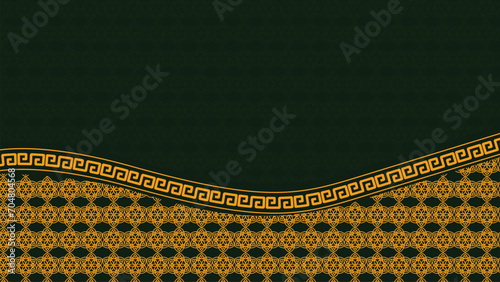 Islamic Arabic Luxury green Background with Geometric pattern 