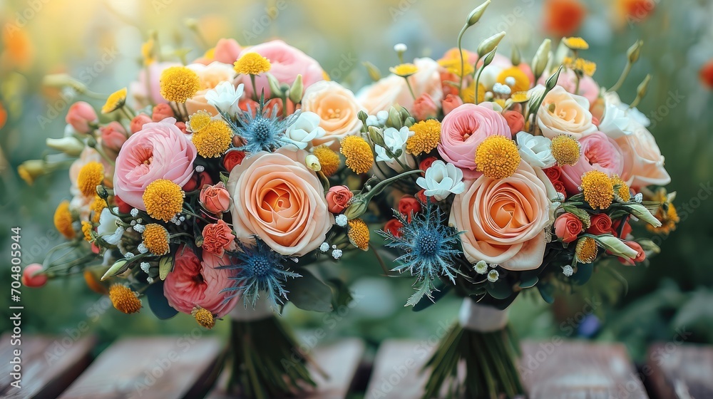 Flower bouquets. Generative AI. Flower bouquets. Generative AI.