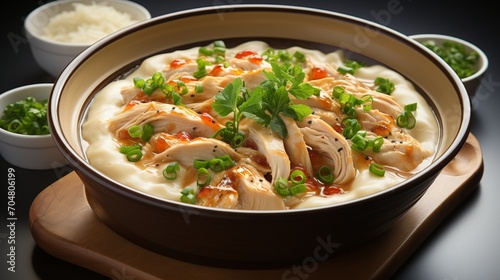 Ginseng chicken soup medicine food