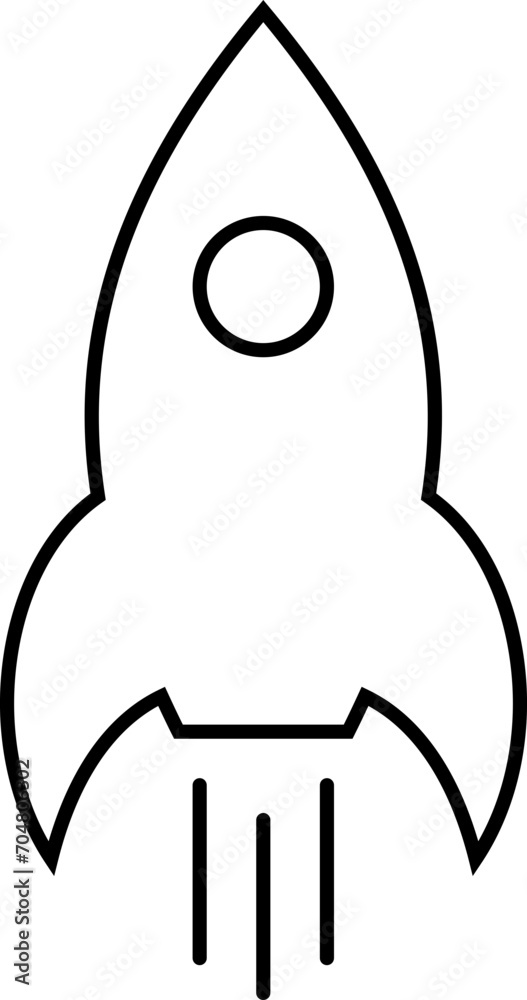 Rocket icon, spaceship outlines. Rocket icon, spaceship outlines.