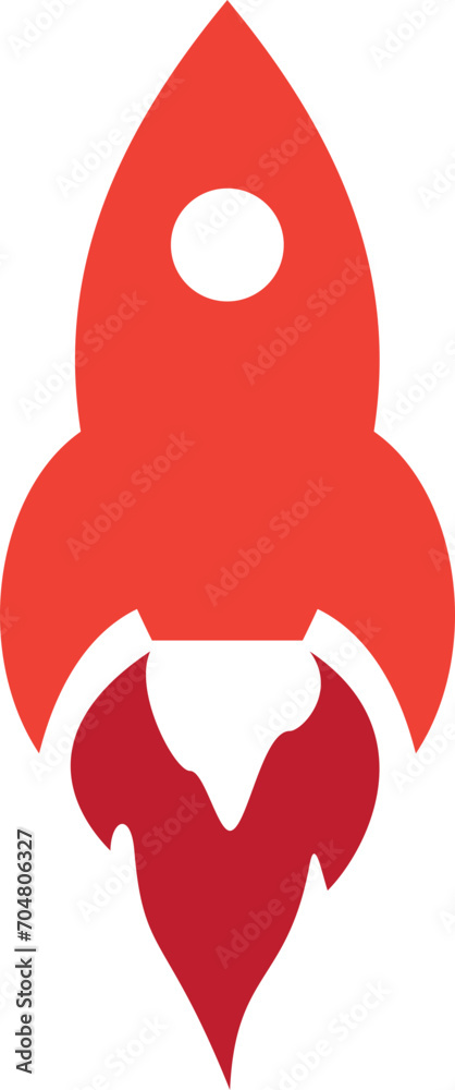 Obraz premium Rocket icon, spaceship.